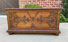 Load image into Gallery viewer, Antique French Trunk Blanket Box Coffer Coffee Table Oak Exposed Dovetails