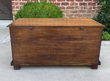 Load image into Gallery viewer, Antique French Trunk Blanket Box Coffer Coffee Table Oak Exposed Dovetails