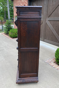 Antique French Abattant Desk Fall Front Secretary Chest Drawers Renaissance Oak