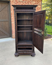 Load image into Gallery viewer, Antique French Breton Armoire Wardrobe Bookcase with Drawer Cabinet Linen Closet