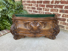 Load image into Gallery viewer, Antique French Rococo Planter Flower Box Oak Lattice Acanthus Tin Liner Bombe&#39;