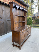 Load image into Gallery viewer, Antique English Welsh Dresser Sideboard Server Buffet Jacobean Barley Twist