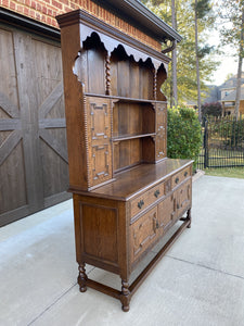 Antique English Welsh Dresser Sideboard Server Buffet Jacobean Barley Twist