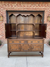 Load image into Gallery viewer, Antique English Welsh Dresser Sideboard Server Buffet Jacobean Barley Twist