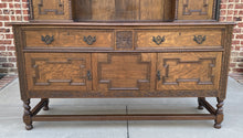 Load image into Gallery viewer, Antique English Welsh Dresser Sideboard Server Buffet Jacobean Barley Twist