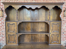 Load image into Gallery viewer, Antique English Welsh Dresser Sideboard Server Buffet Jacobean Barley Twist