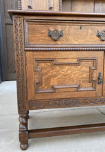 Load image into Gallery viewer, Antique English Welsh Dresser Sideboard Server Buffet Jacobean Barley Twist