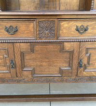 Load image into Gallery viewer, Antique English Welsh Dresser Sideboard Server Buffet Jacobean Barley Twist