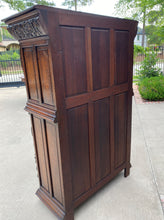 Load image into Gallery viewer, Antique French Gothic Cabinet Bar Liquor Cupboard Fall Front Oak Renaissance