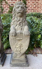 Load image into Gallery viewer, Vintage Cast Stone English Westcott Lions Statues Statuary Garden Entry PAIR