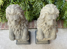 Load image into Gallery viewer, Vintage Cast Stone English Westcott Lions Statues Statuary Garden Entry PAIR