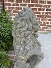 Load image into Gallery viewer, Vintage Cast Stone English Westcott Lions Statues Statuary Garden Entry PAIR