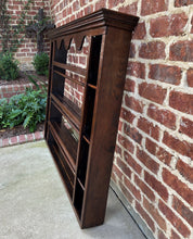 Load image into Gallery viewer, Antique English Plate Rack Wall Shelf LARGE Oak 19th C Dovetailed Sideboard 55&quot;W