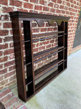 Load image into Gallery viewer, Antique English Plate Rack Wall Shelf LARGE Oak 19th C Dovetailed Sideboard 55&quot;W