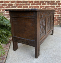 Load image into Gallery viewer, Antique English Blanket Box Chest Trunk Coffer Storage Chest Carved Oak 18th C