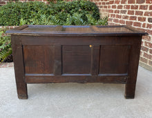 Load image into Gallery viewer, Antique English Blanket Box Chest Trunk Coffer Storage Chest Carved Oak 18th C