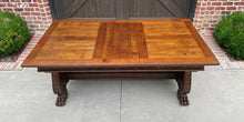 Load image into Gallery viewer, Antique French Dining Table Desk Conference Library Table Paw Feet Oak 19th C