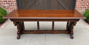 Antique French Dining Table Desk Library Conference Table Renaissance Walnut