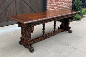 Antique French Dining Table Desk Library Conference Table Renaissance Walnut