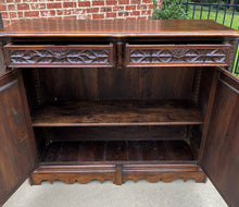 Load image into Gallery viewer, Antique French Sideboard Server Buffet Cabinet Gothic Revival Walnut 44&quot;T 19thC