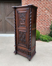 Load image into Gallery viewer, Antique French Cabinet Wardrobe Armoire Bonnetiere Oak Gothic BARLEY TWIST