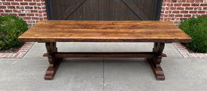 Antique French Farm Table Dining Conference Library Table Desk Farmhouse Oak 91"