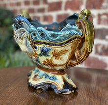 Load image into Gallery viewer, Antique French Majolica Cache Pot Planter Flower Pot Jardiniere Vase LARGE FS48