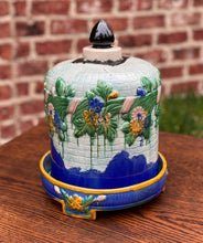 Load image into Gallery viewer, Antique English Majolica Cheese Dome Dish Platter 2 PC Lidded Keeper Art Nouveau