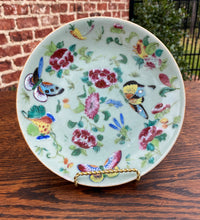 Load image into Gallery viewer, Antique Chinese Celadon Plate Hand Painted Canton Famille Rose Qing c. 1820 #1