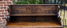 Load image into Gallery viewer, Antique English Chest of 7 Drawers Georgian Brass Lion Pulls CARVED Oak 18th C