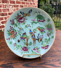 Load image into Gallery viewer, Antique Chinese Celadon Plate Hand Painted Canton Famille Rose Qing c. 1820 #4