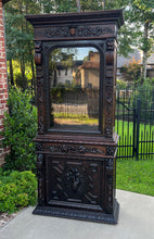 Load image into Gallery viewer, Antique French Bookcase HUNT Cabinet Display Buffet Oak Slim Profile 19th C