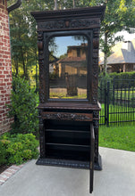 Load image into Gallery viewer, Antique French Bookcase HUNT Cabinet Display Buffet Oak Slim Profile 19th C