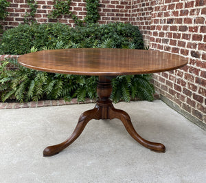 Antique English ROUND Table Dining Pedestal Center Table Georgian Style