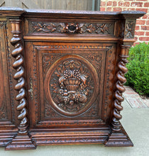 Load image into Gallery viewer, Antique French Sideboard Server Barley Twist Buffet Oak 2 Drawers 19th C 103.5&quot;W