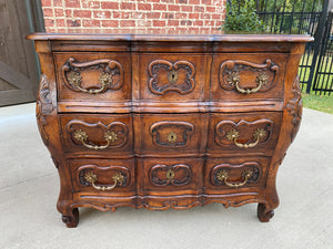Antique French Chest of Drawers Commode Bombe Louis XV Cabinet Walnut 18th C