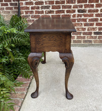 Load image into Gallery viewer, Antique English Table Nightstand Small Desk with Drawer Georgian Style Pad Feet