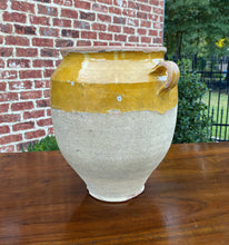 Load image into Gallery viewer, Antique French Confit Pot LARGE Gold Yellow Glazed Pottery Jar Earthenware #2