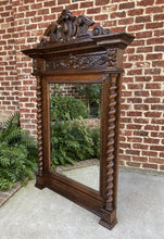 Load image into Gallery viewer, Antique English Mirror BARLEY TWIST Beveled LARGE Pier Mantel Mirror 19th C