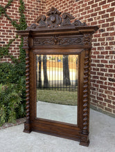 Load image into Gallery viewer, Antique English Mirror BARLEY TWIST Beveled LARGE Pier Mantel Mirror 19th C