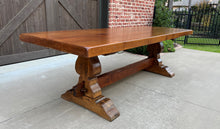 Load image into Gallery viewer, Antique French Farm Table Dining Library Table Desk Farmhouse Oak 98&quot; 19th C