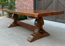 Load image into Gallery viewer, Antique French Farm Table Dining Library Table Desk Farmhouse Oak 98&quot; 19th C