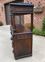 Load image into Gallery viewer, Antique French Sideboard Server Black Forest Gothic Hunt Cabinets 19C Bookcase