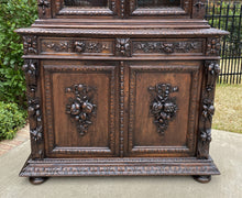 Load image into Gallery viewer, Antique French Bookcase HUNT Cabinet Display Buffet BLACK FOREST Oak 19th C