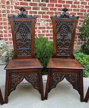 Load image into Gallery viewer, Antique French Chairs SET OF 6 Gothic Revival Oak Pegged Dining Side Chairs 19C