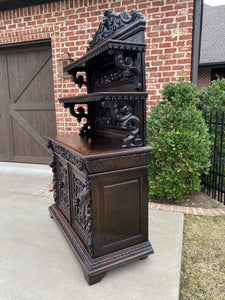 Antique French Server Buffet Sideboard Cabinet Renaissance Revival Vaisselier