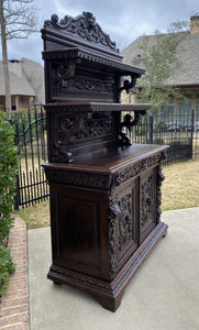 Antique French Server Buffet Sideboard Cabinet Renaissance Revival Vaisselier