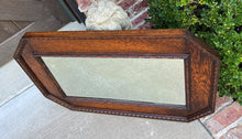 Load image into Gallery viewer, Antique English Mirror Jacobean Carved Oak Framed Beveled Mirror Octagonal 1930s