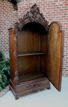 Load image into Gallery viewer, Antique French Wardrobe Armoire Cabinet Closet Bookcase Walnut Rococo Mirrored