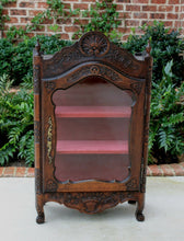 Load image into Gallery viewer, Antique French Country Oak Curio Display Cabinet Vitrine Cabinet Bookcase China